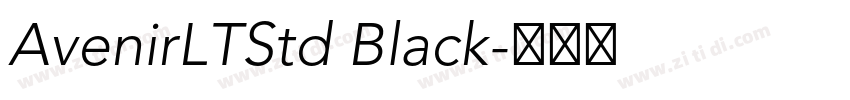 AvenirLTStd Black字体转换